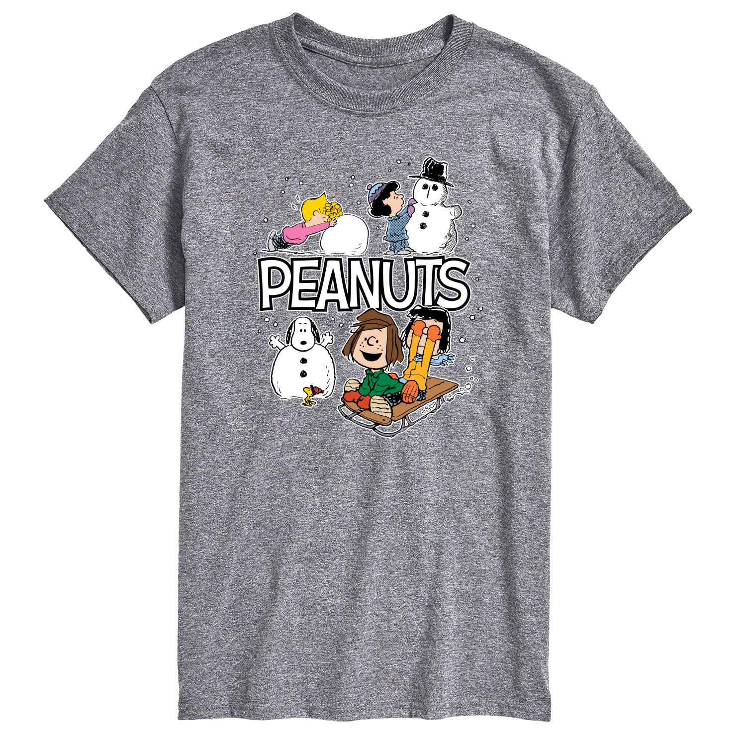 Peanuts - Peanuts Winter Stickers - Men's Short Sleeve Graphic T-Shirt