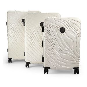 Roberto Cavalli Luxury 3 Piece Luggage Set. Expandable Hard Shell Suitcases with 8 Spinner Wheels