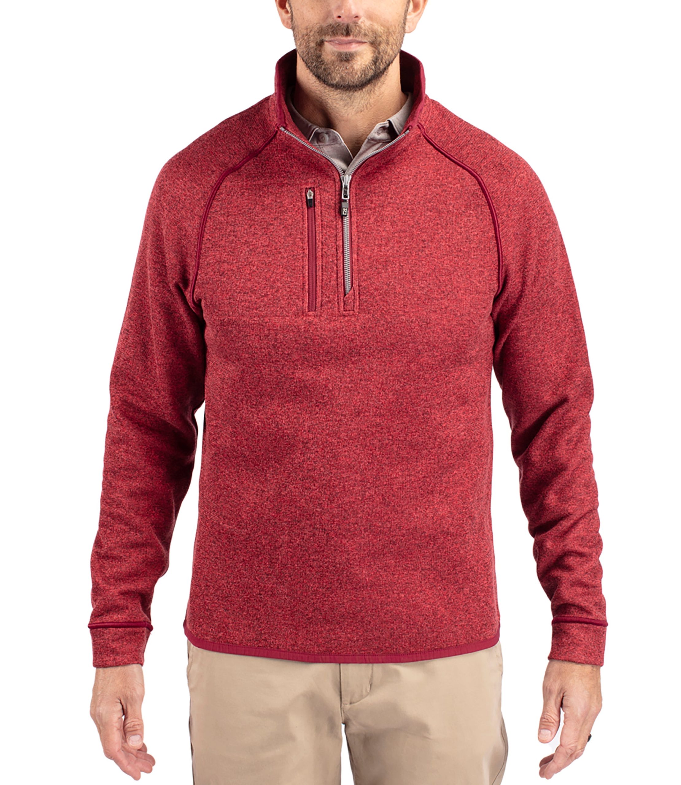 Cutter & Buck Mainsail Sweater-Knit Mens Half Zip Pullover Jacket - Image 6