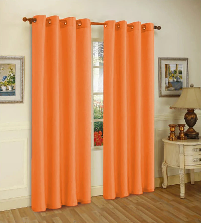 J&V Textiles 2 Panels Solid Grommet Faux Silk Window Curtain Drapes Treatment in 84 Length - Image 16
