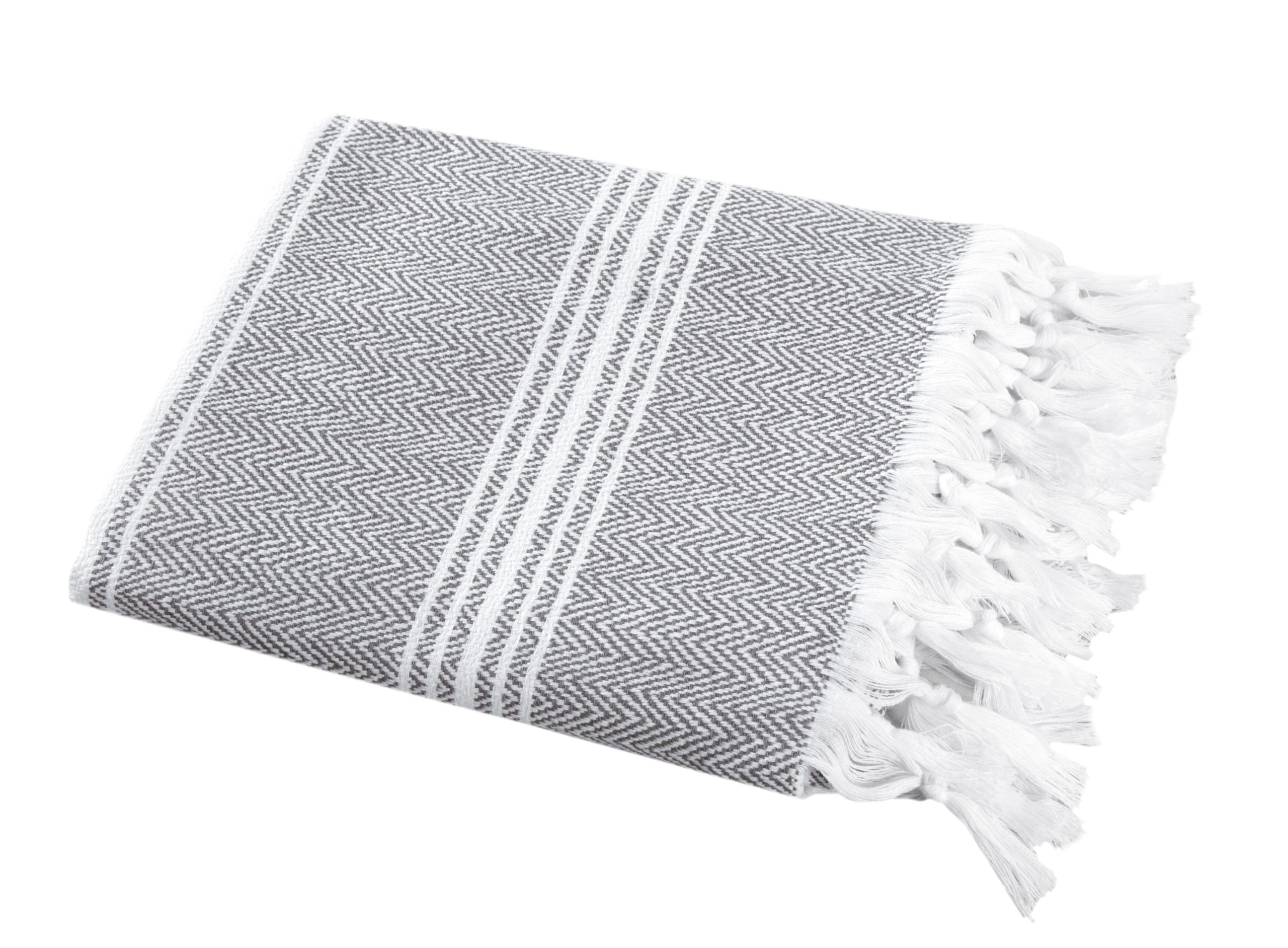 Classic Turkish Towels Luxury Thick Peshtemal Turkish Cotton Towel - 40 X 70 - Hand Knotted - Image 4