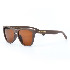 TopFoxx Rise Up - Brown Unisex Sunglasses