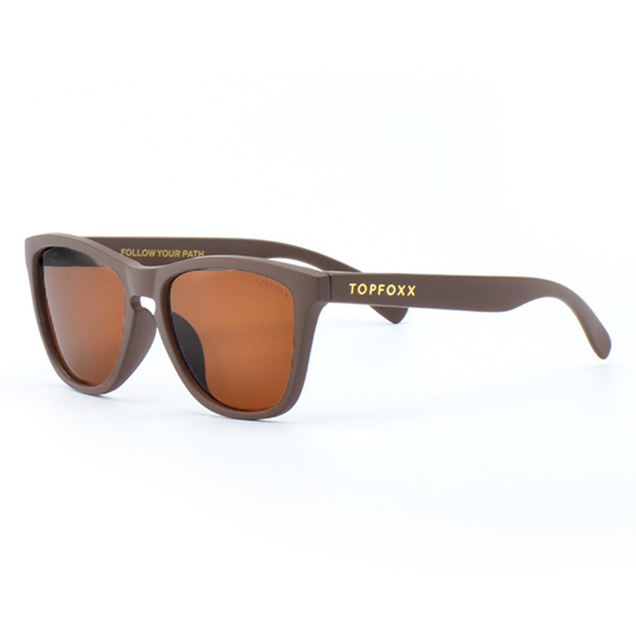 TopFoxx Rise Up - Brown Unisex Sunglasses
