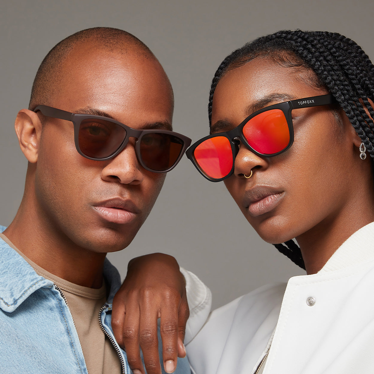 TopFoxx Rise Up - Brown Unisex Sunglasses - Image 7