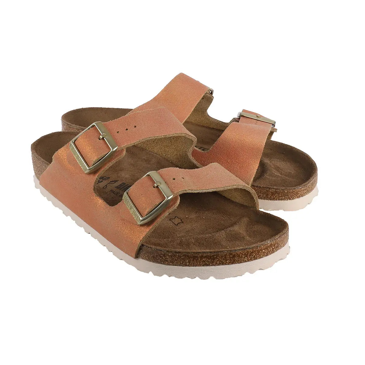 Birkenstock Arizona Suede Leather Sandals Washed Metallic Sea Copper 37 Regular/Wide - Image 2