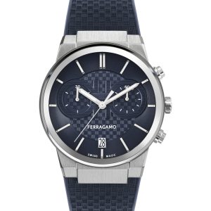 Ferragamo Sapphire Chrono Silicone Watch