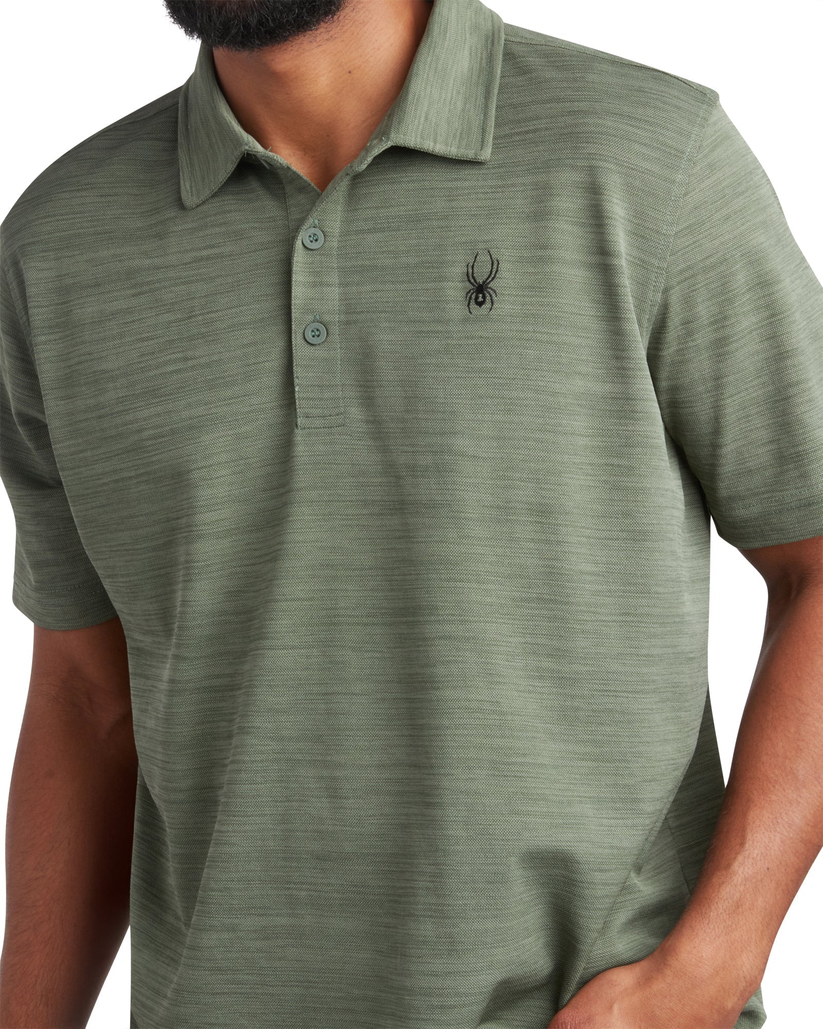 Spyder Men's Short Sleeve Tech Pique - Spruce Green - Image 4