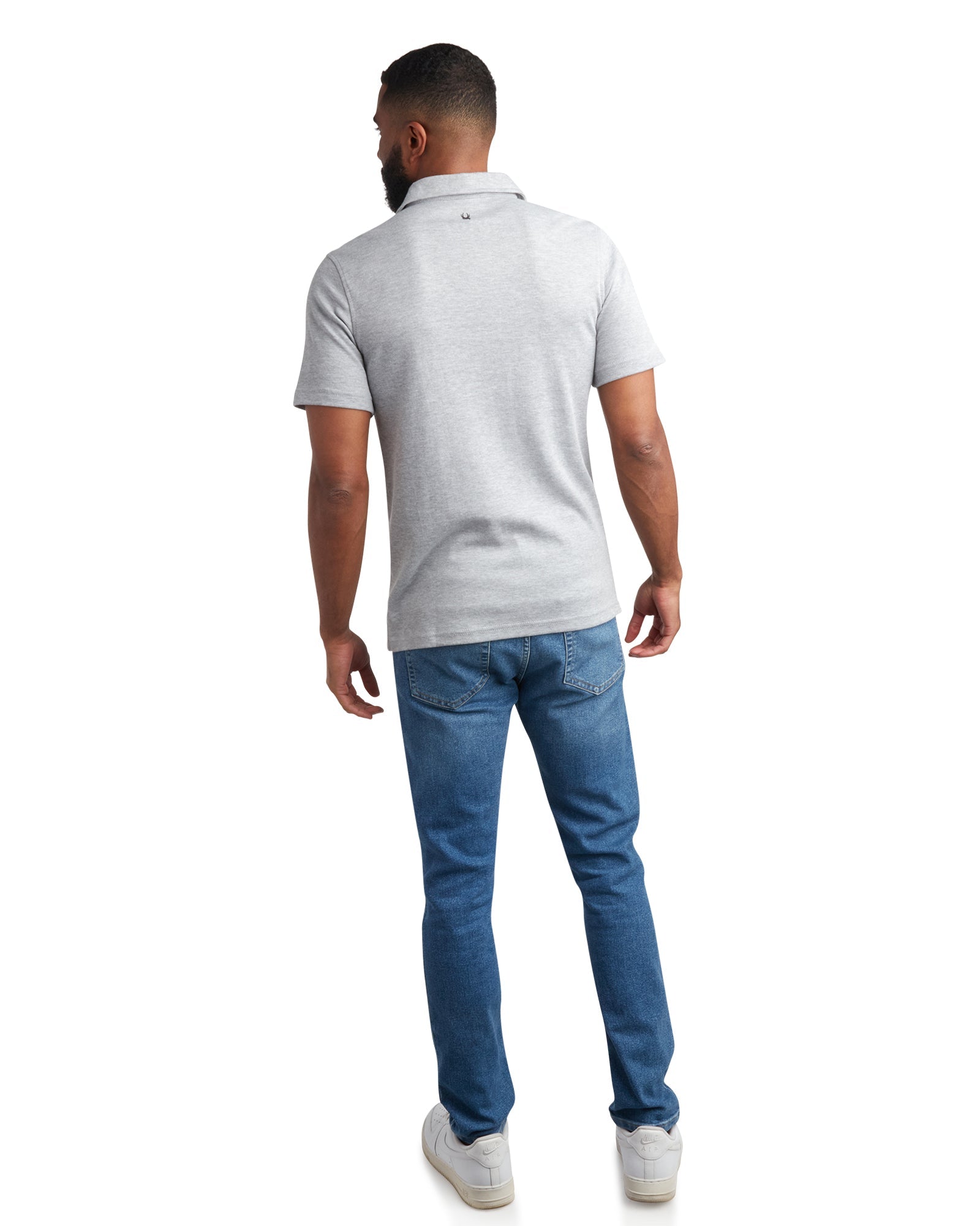 Spyder Men's Short Sleeve Interlock Color Block - Heather Grey - Image 2