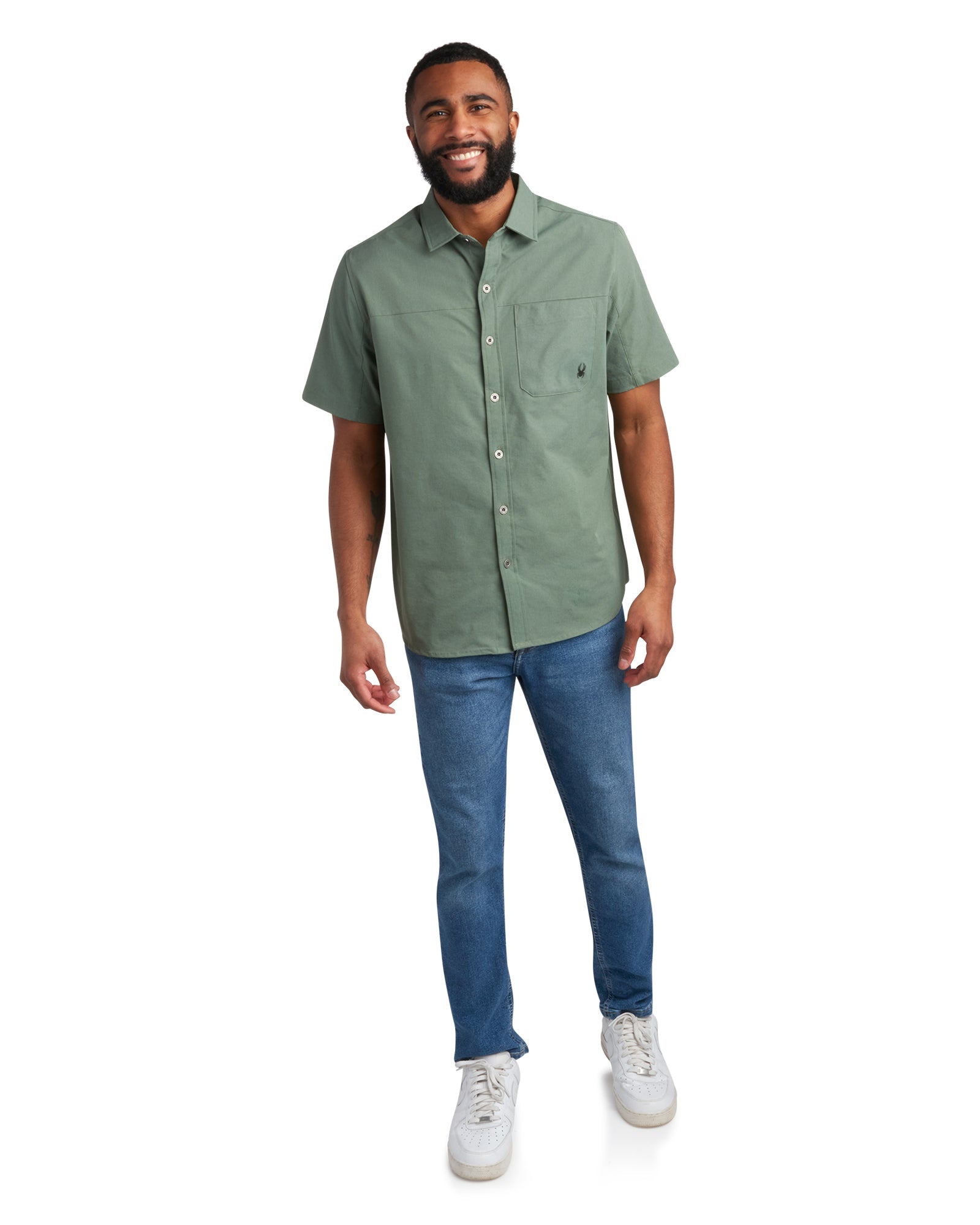 Spyder Men's Short Sleeve Ripstop - Spruce Green