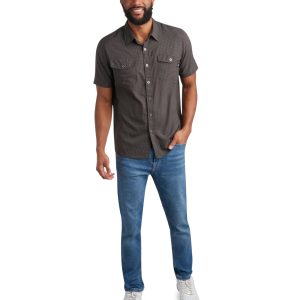 Spyder Men's Short Sleeve Mini Check - Heather Black