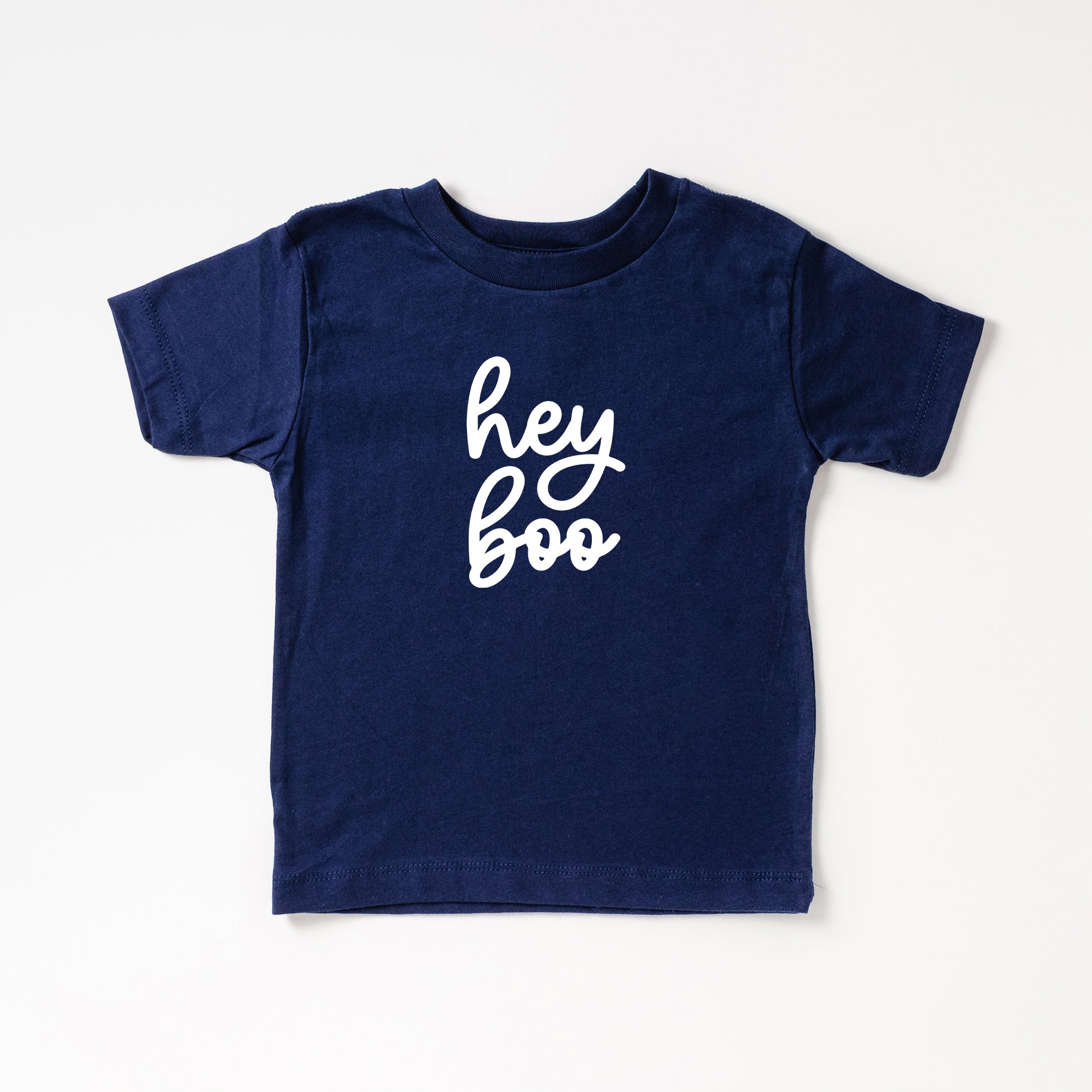 The Juniper Shop Toddler Hey Boo Cursive Short Sleeve Crew Neck - Image 2