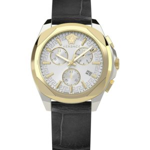Versace Medusa Chrono Leather Watch