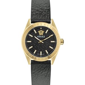 Versace V-Code Leather Watch