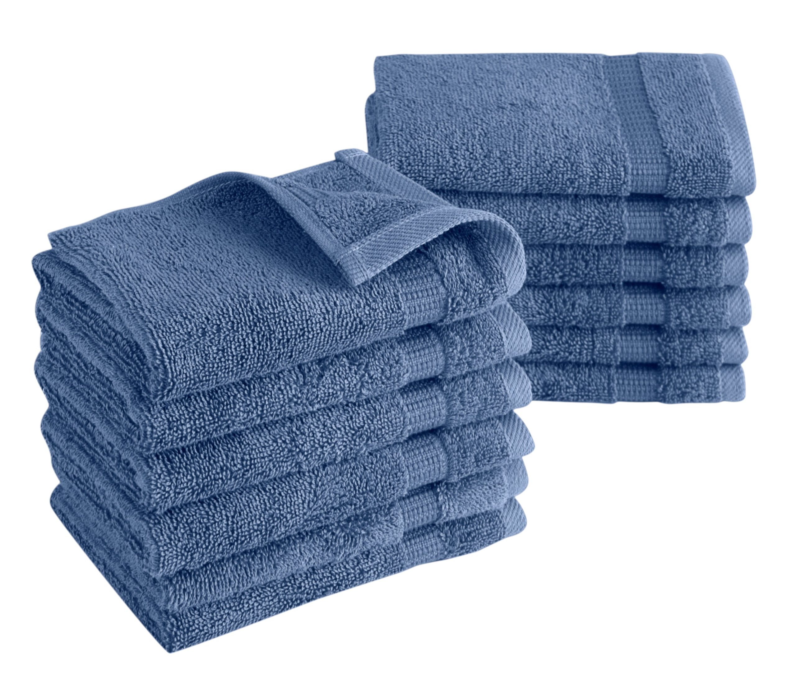 Classic Turkish Towels Villa Turkish Cotton Hotel Collection Washcloths - 12 Pieces - Image 3