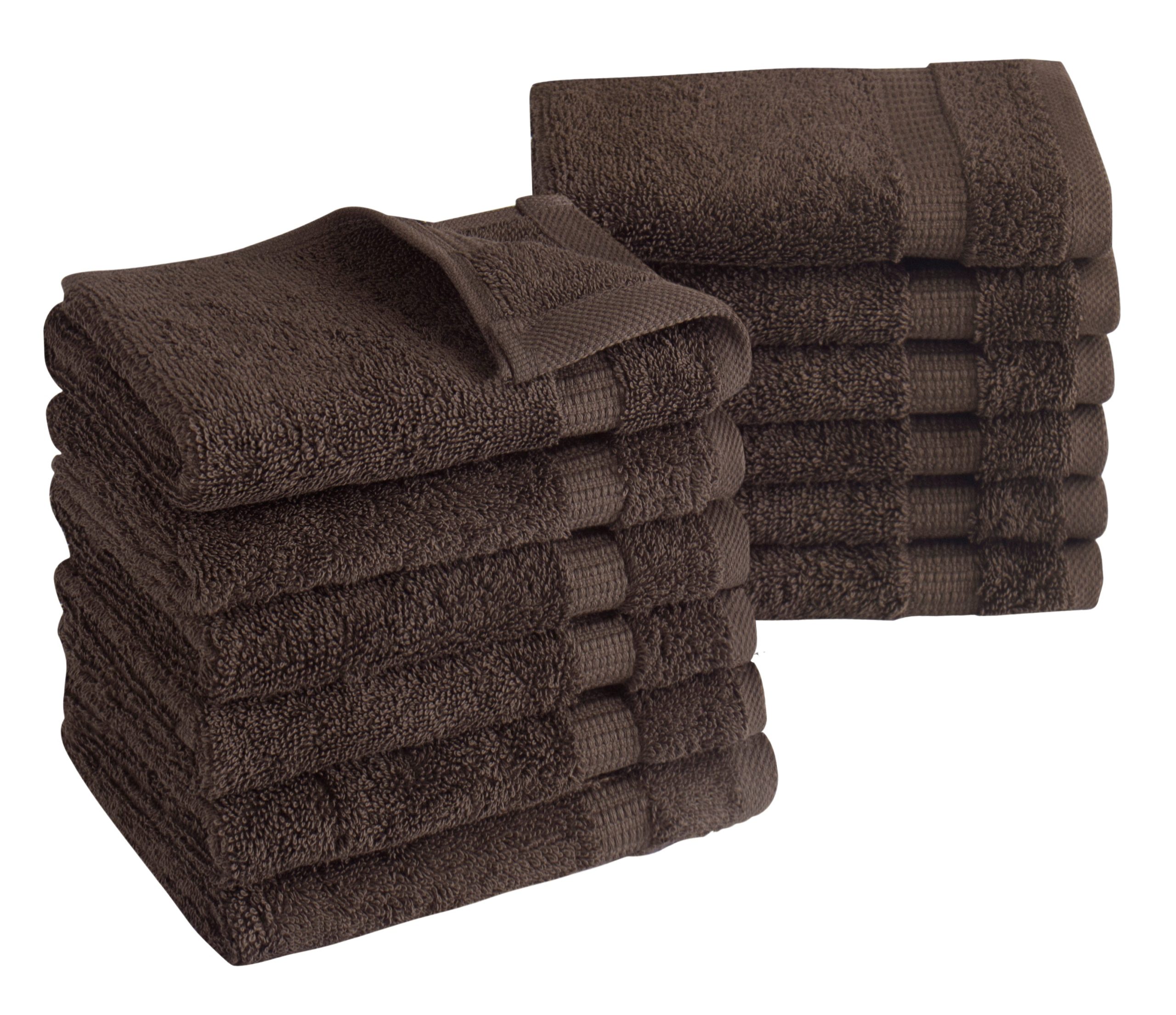 Classic Turkish Towels Villa Turkish Cotton Hotel Collection Washcloths - 12 Pieces - Image 4