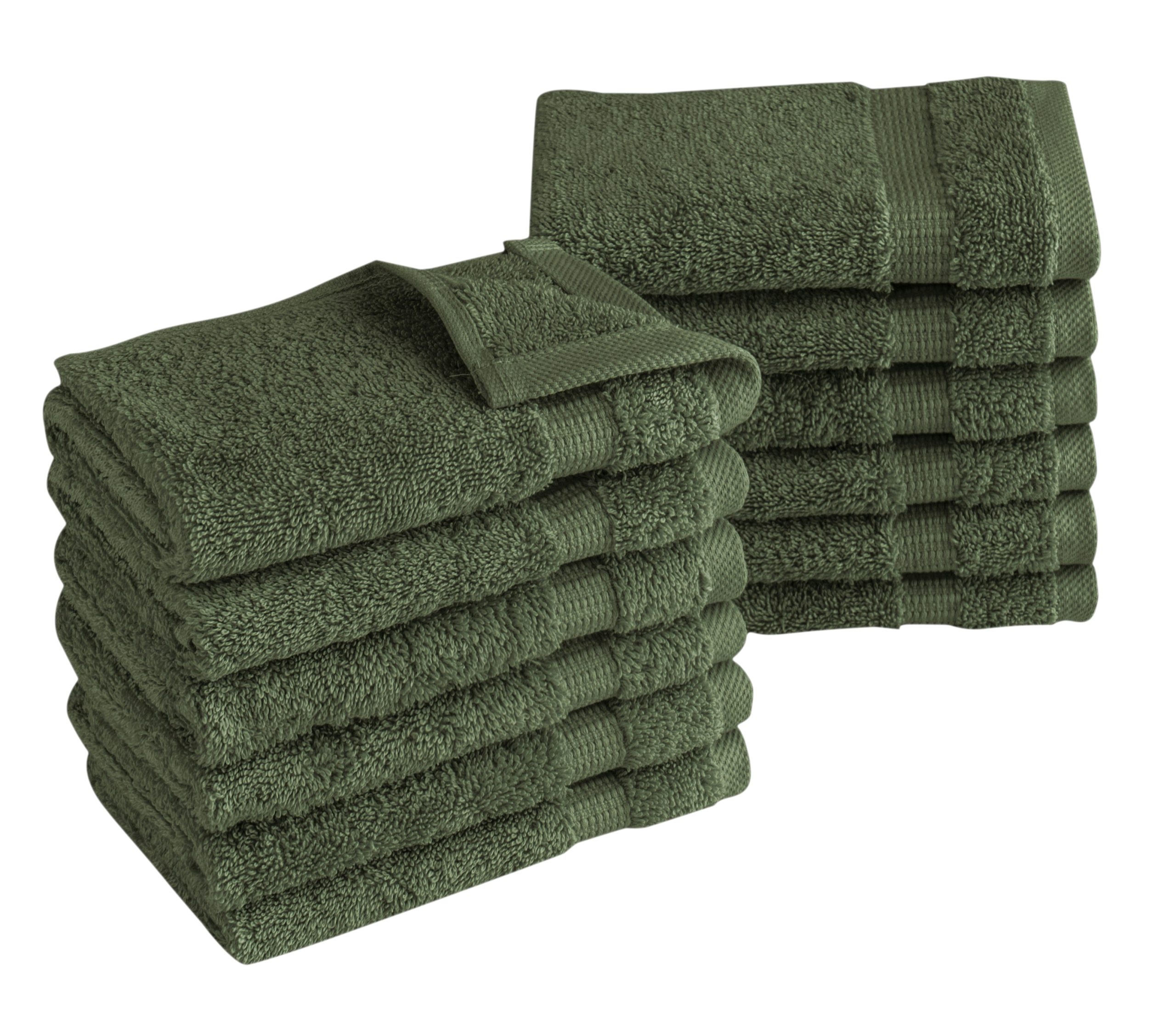 Classic Turkish Towels Villa Turkish Cotton Hotel Collection Washcloths - 12 Pieces - Image 10