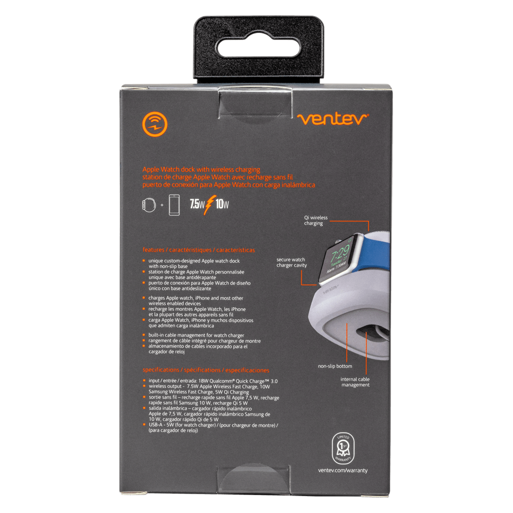 Ventev wireless watchdock duo 10W - Grey/White - Image 6