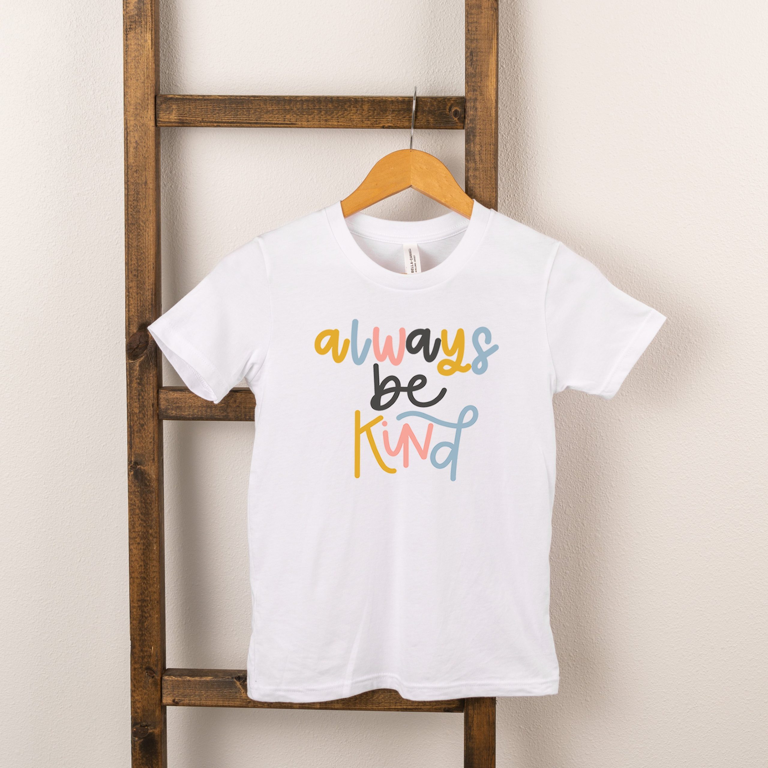 The Juniper Shop Toddler Always Be Kind Colorful Short Sleeve Crew Neck - Image 3