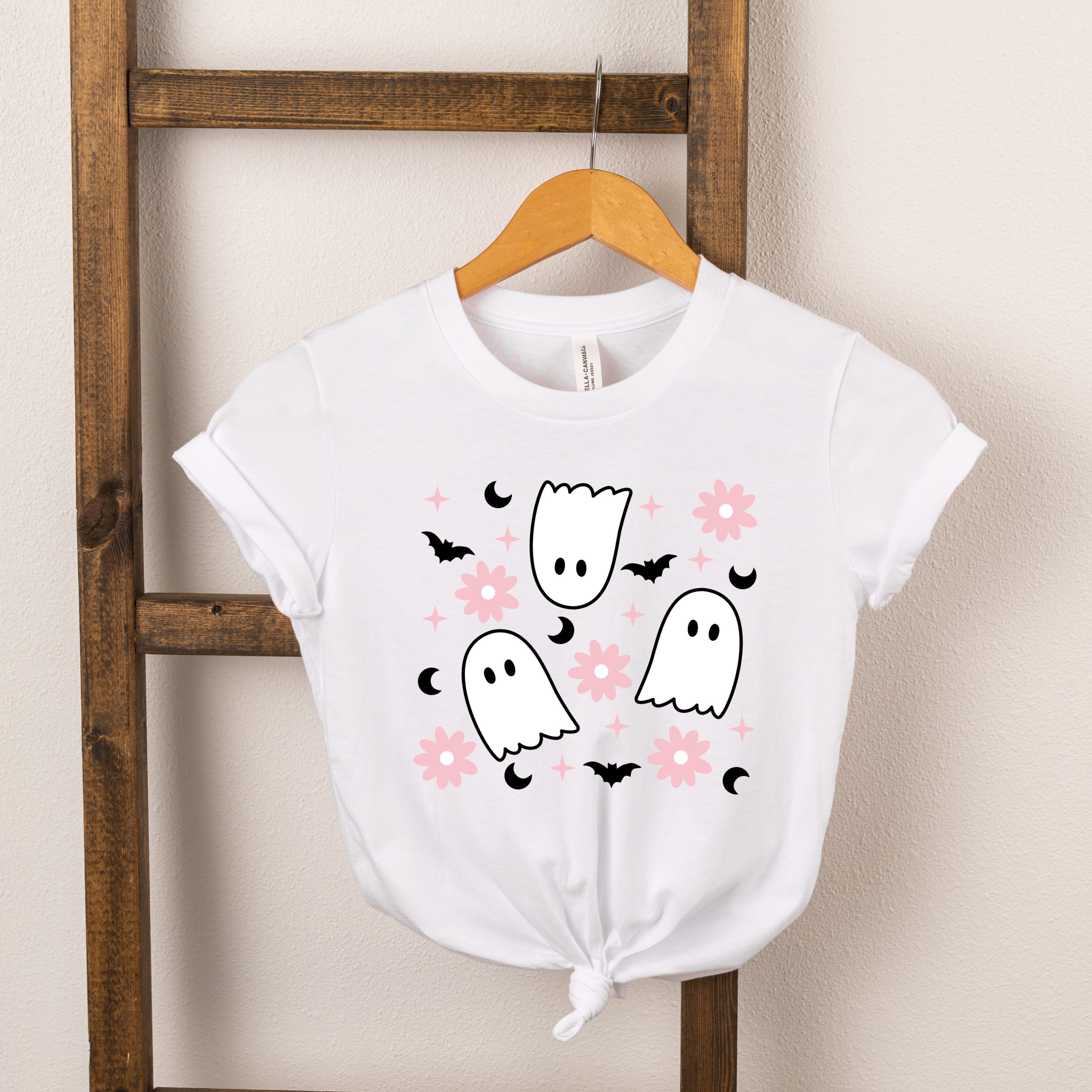 The Juniper Shop Toddler Ghost Flowers Short Sleeve Crew Neck - Image 2