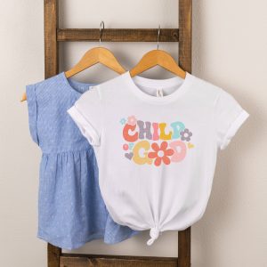 The Juniper Shop Toddler Child Of God Flowers Short Sleeve Crew Neck