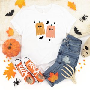 The Juniper Shop Youth Pumpkin Ghost Short Sleeve Crew Neck