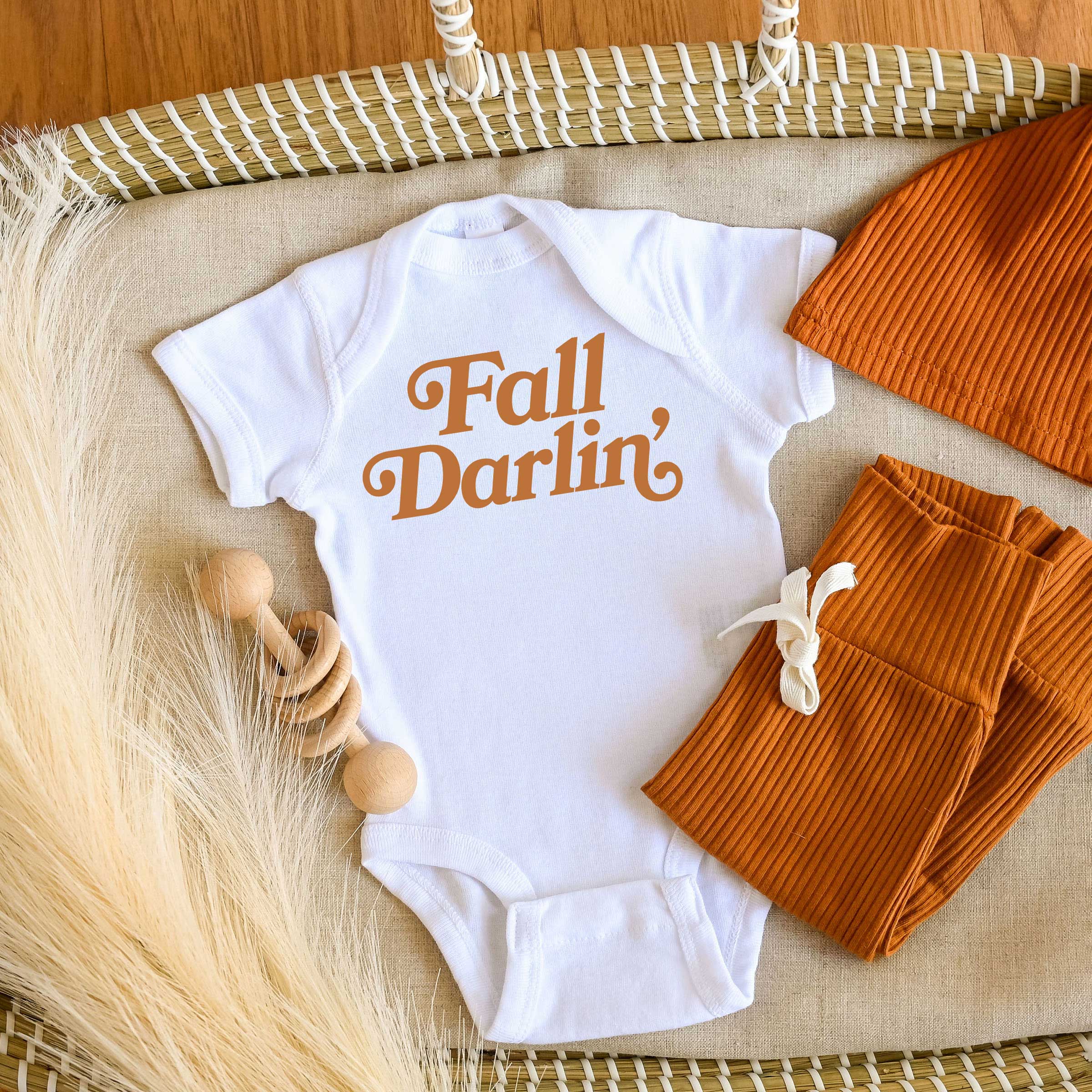 The Juniper Shop Baby Fall Darlin' Graphic Short Sleeve Onesie - Image 4