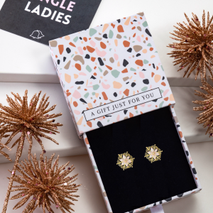 Don't AsK Goldtone Cubic Zirconia Snowflake Stud Earrings