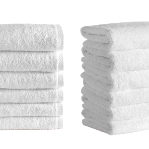 Classic Turkish Towels Hospitality Turkish Cotton Washcloths - 12 Pieces