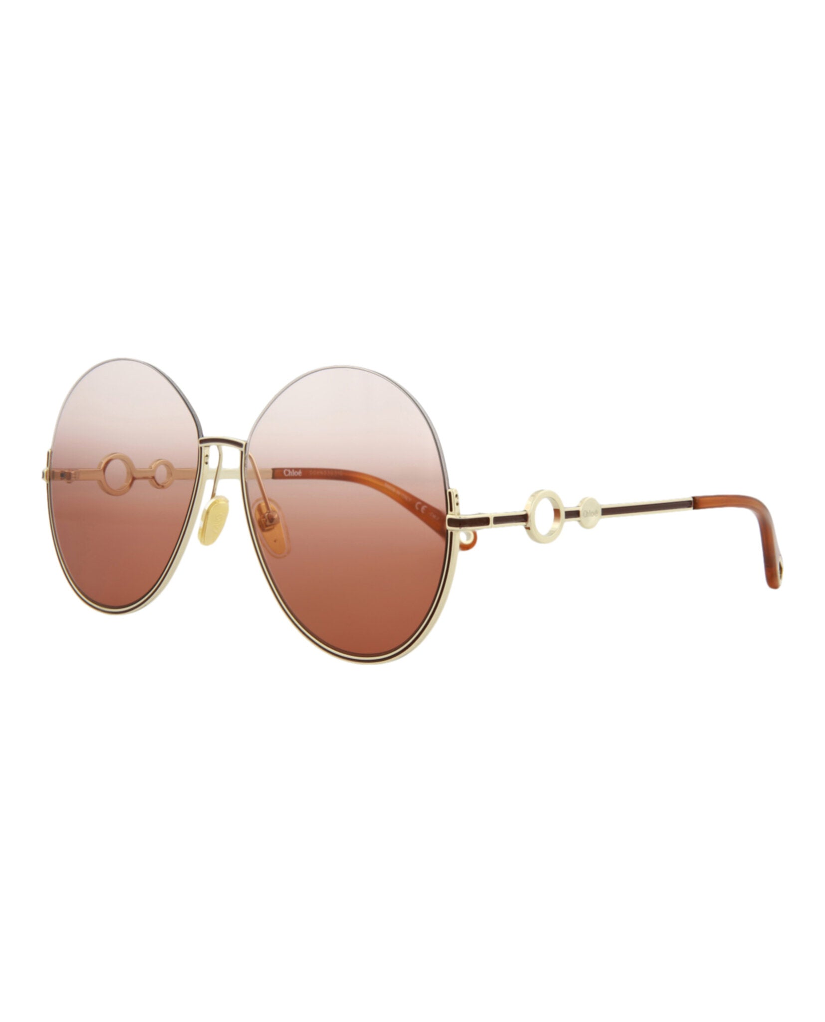 Chlo?? Round-Frame Metal Sunglasses - Image 2