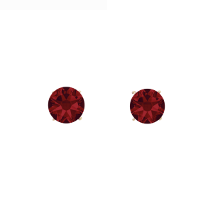 callura Timeless Goldtone Stainless Steel & Cubic Zirconia Birthstone Solitaire Stud Earrings ?C January Garnet