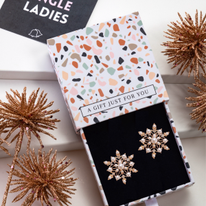 Don't AsK Imitation Pearl Snowflake Stud Earrings