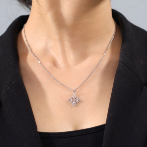 Silvertone Celtic Pendant Necklace