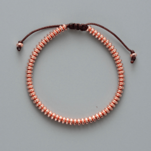 Rose Goldtone Beaded Adjustable Bracelet