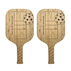 Fox Run Pickleball Paddle Charcuterie Boards. Set of 2 Bamboo Cheese Serving Boards. 14.5 x 7.5