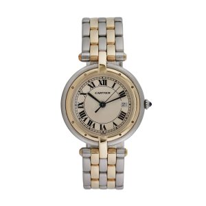 Pre-owned Cartier Women's Cougar Ronde 30mm 18K Yellow Gold and Stainless Steel Wristwatch - 183964