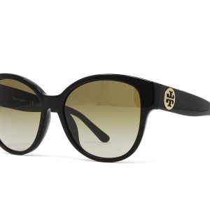 Tory Burch Women's Black Round Sunglasses