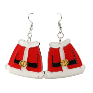 Don't AsK Red Santa's Jacket Drop Earrings ?C Festive Holiday Jewellery for Women