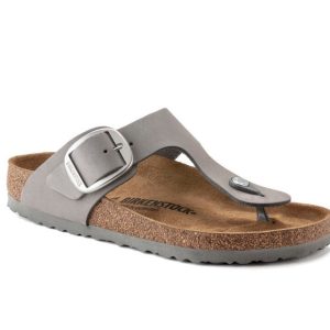 Birkenstock Gizeh Big Buckle Nubuck Leather Dove Gray