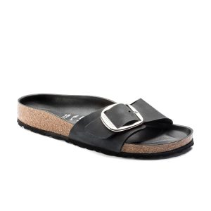 Birkenstock Madrid Big Buckle Oiled Leather Black
