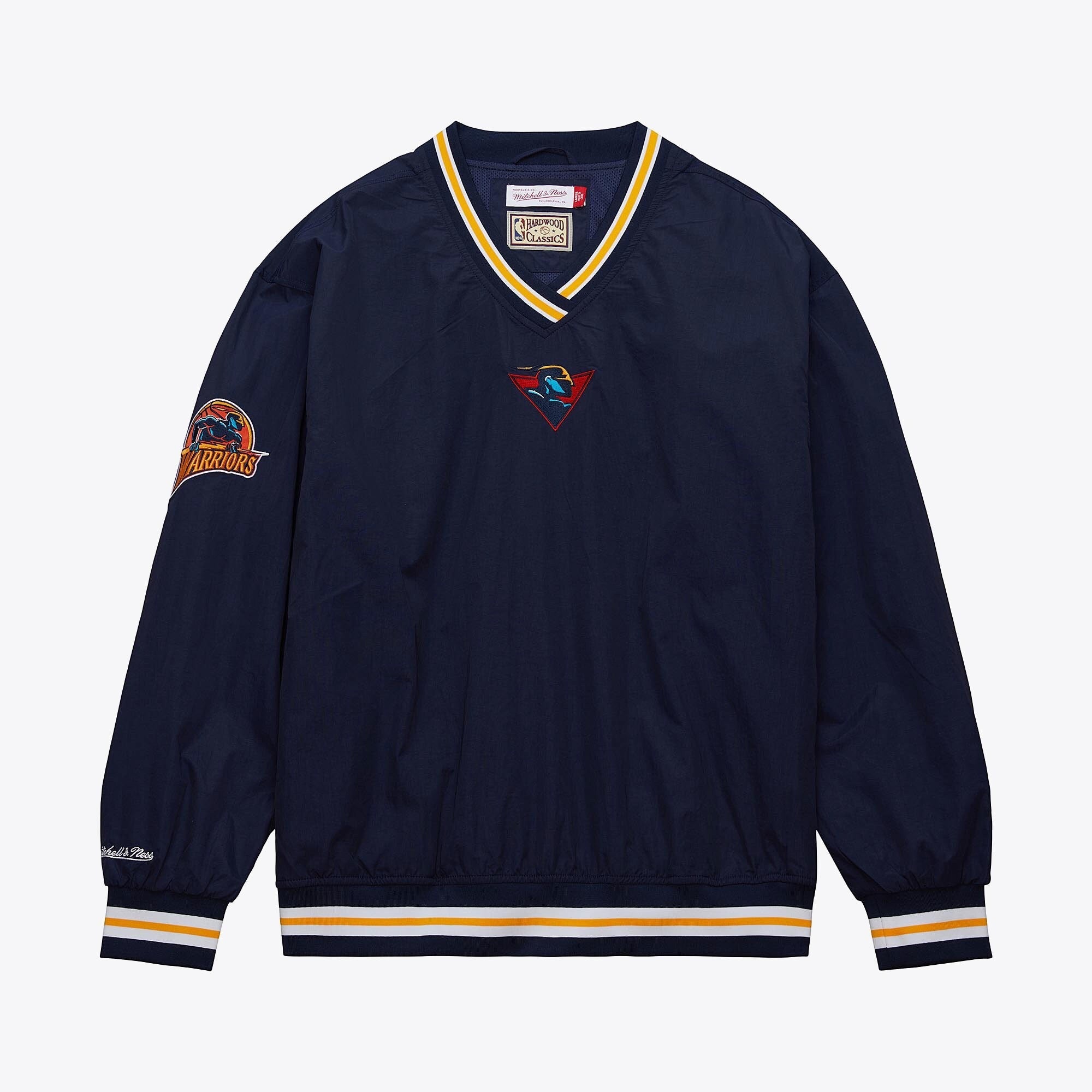 Mitchell & Ness Men's Nba Classic Nylon Pullover Vintage Logo Warriors