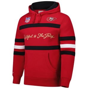 Mitchell & Ness Men's Nfl Head Coach Hoodie Vintage Logo 49Ers