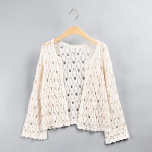 Cream Crochet Cardigan