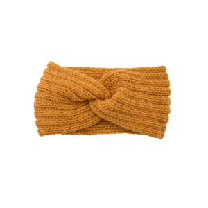 Mustard Yellow Knit Twisted Headband