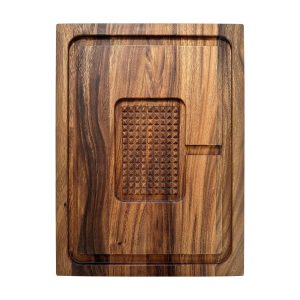 Ironwood Gourmet Hudson Carving Board. 15 x 20 Acacia Wood Cutting Board with Grip Pad and Juice Well