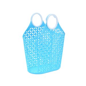 Fox Run Blue Cleaning Caddy. Laundry and Produce Basket with Built-In Handles. 6 x 14 x 18