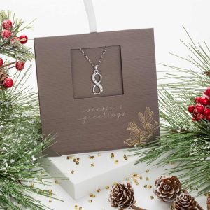 Silver Infinity Necklace ? Made with Swarovski Crystals by callura