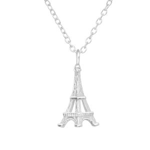 Sterling Silver Dainty Eiffel Tower Pendant Necklace