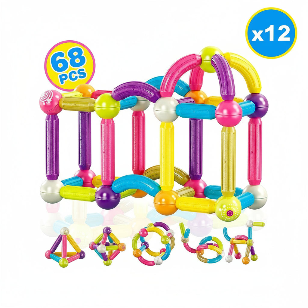 Contixo ST2 Magnetic Building Set - 68-Piece STEM Toy for Creative Kids - Image 10