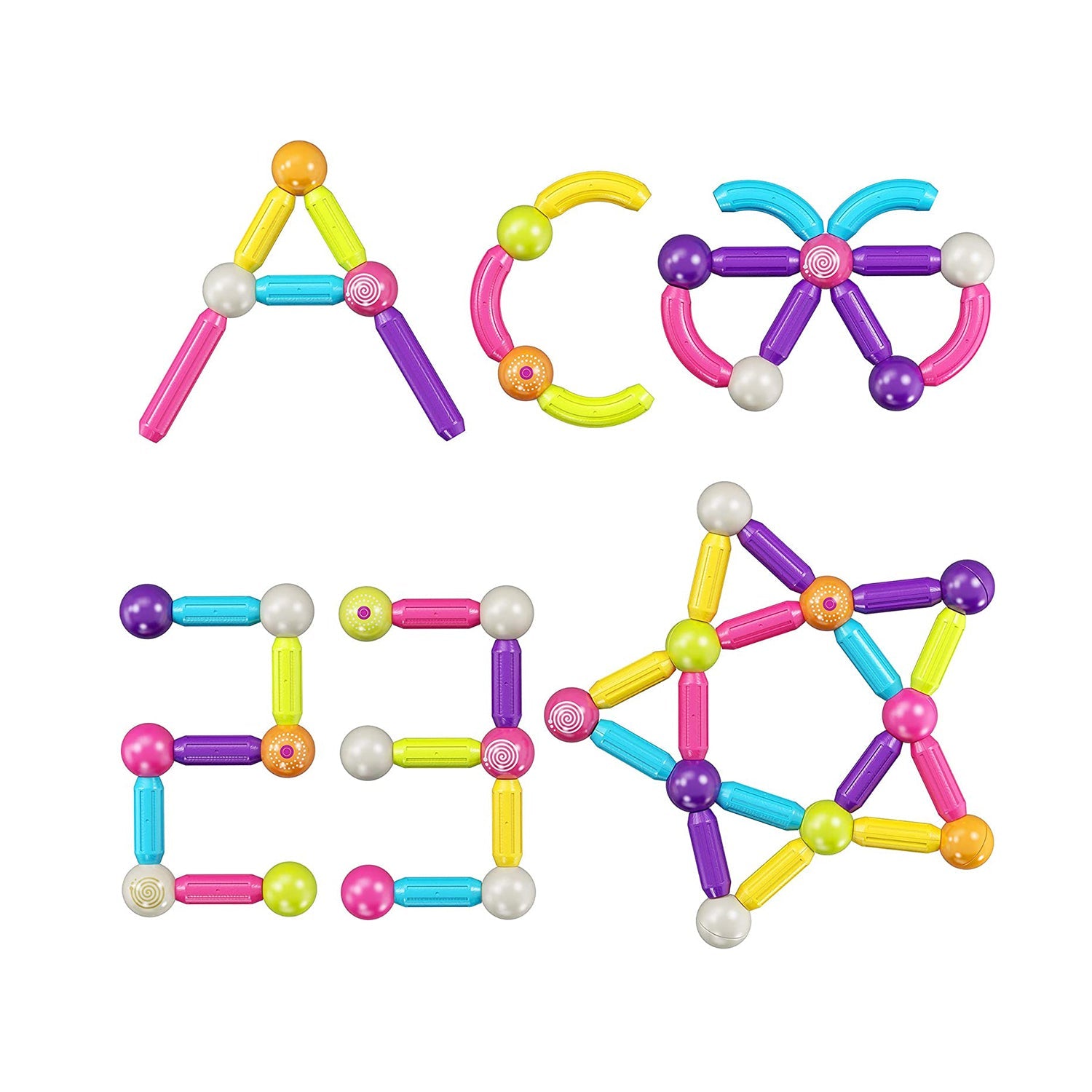 Contixo ST2 Magnetic Building Set - 68-Piece STEM Toy for Creative Kids - Image 5