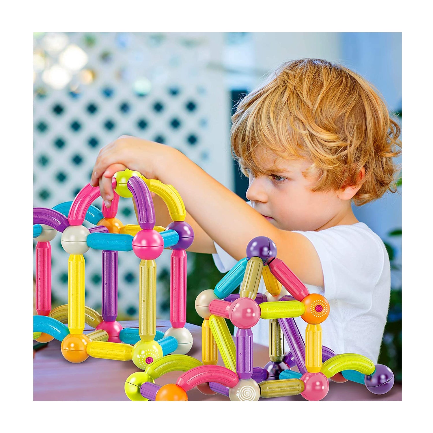 Contixo ST2 Magnetic Building Set - 68-Piece STEM Toy for Creative Kids - Image 9